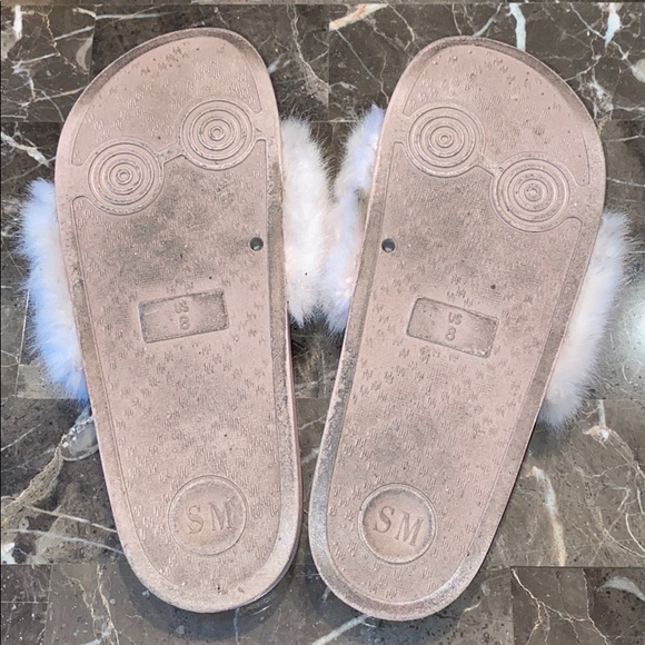 Steve Madden Faux Fur Slides US 8 Pink - Picture 8 of 8